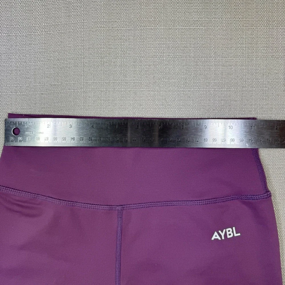 AYBL Womens Plum High Waisted Training Shorts Size S Purple Gym